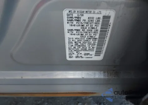 2008 Nissan Rogue S z USA, uszkodzony, nr VIN JN8AS58T68W302433